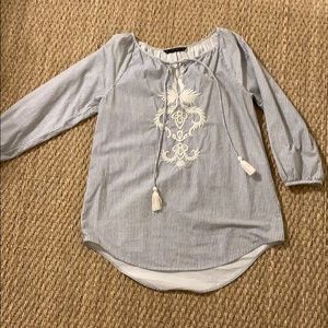 Zara Embroidered Top Size Small